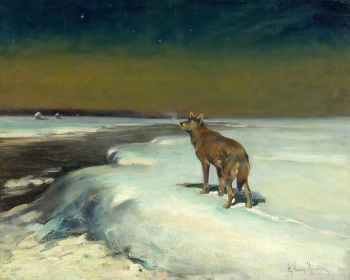 Альфред Веруш-Ковальский. В феврале. Холст, масло. 70х90. Частная коллекция.