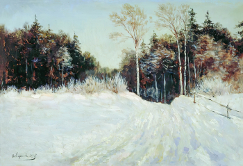 Егорнов Александр Семёнович. Зима. Холст, масло. 1895. Госудаpственный Владимиpо-Суздальский истоpико-аpхитектуpный и художественный музей-заповедник.