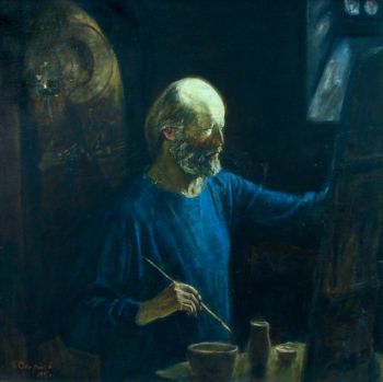 Окороков Борис Владимирович. Изограф. Холст, масло. 100x110. 1997. Частное собрание.