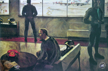 Окороков Борис Владимирович. Перехватчики. Холст, масло. 222х330. 1965. Частное собрание.