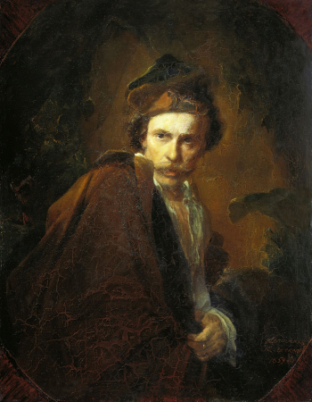 Алексеев (Сыромянский, Сыромятский) Николай Михайлович. Алеко (Автопортрет). Холст, масло. 92х73. 1859. Государственная Третьяковская галерея.