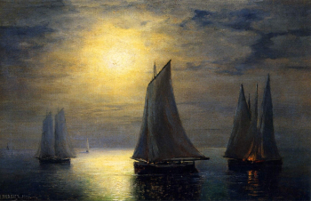 Вельц Иван Августович. Парусные судна. Холст, масло. 33х50. 1907. Луганский областной художественный музей.