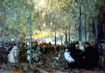 Луи Колитц. Ресторан Кассель. Холст, масло. 1905. Новая галерея (Кассель).
