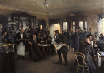 Маковский Владимир Егорович. В ресторане. Холст, масло. 125х177. 1897-1914. Государственный музей изобразительных искусств имени А.С.Пушкина.