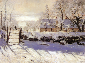 Клод Моне. Сорока. Холст, масло. 89х130. 1869. Музей Орсе.