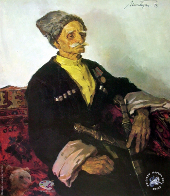 Бут Николай Яковлевич. Портрет участника гражданской и Великой Отечественной войн А.П.Рухлина. Холст, масло. 115х105. 1981. Студия военных художников имени М.Б.Грекова.