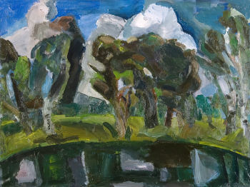 Малюкова Татьяна Николаевна. Перед грозой. Холст, масло. 86х113. 2006. Государственный историко-художественный и литературный музей-заповедник Абрамцево.