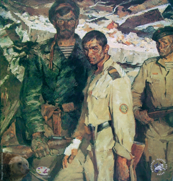 Бут Николай Яковлевич. Ольшанцы. Холст, масло. 157х140. 1977. Студия военных художников имени М.Б.Грекова.