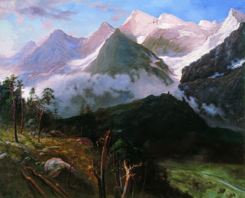 Киселёв Александр Александрович. Горный пейзаж (Кавказские вершины). Холст, масло. 120х150. Кисловодский мемориальный музей-усадьба художника Н.А.Ярошенко.