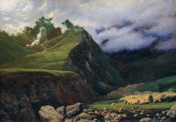 Ярошенко Николай Александрович. В горах Кавказа. Холст, масло. 1882. Полтавский областной художественный музей имени Николая Ярошенко.