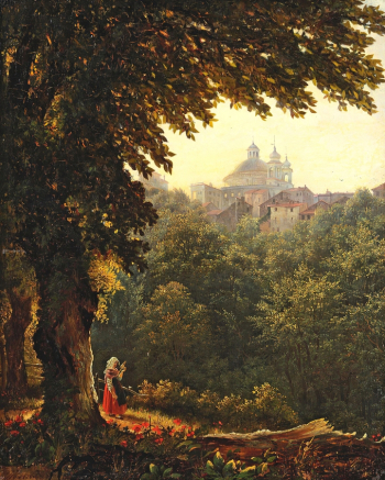 Лебедев Михаил Иванович. Аричча близ Рима. Холст, масло. 54,2х44. 1835-1836. Государственная Третьяковская галерея.