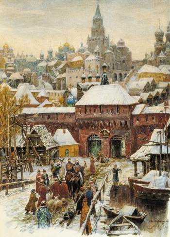 Васнецов Аполлинарий Михайлович. Москва. Бумага, акварель. 55х38. 1902. Государственный Русский музей.