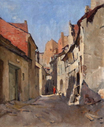 Тулин Юрий Нилович. Старая Рига. Холст, масло. 61х50,5. 1950. Тамбовская областная картинная галерея.