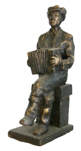 Рябичев Александр Даниилович. Гармонист. Бронза. 1989. Авторское собрание.