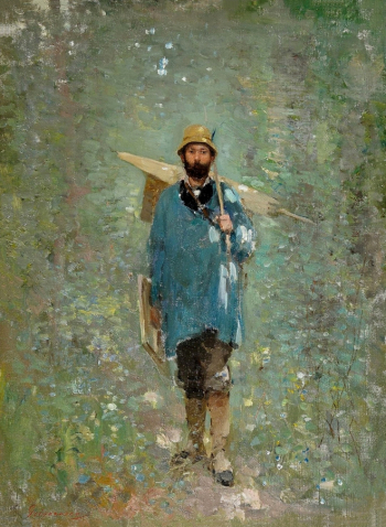 Николае Григореску. Йон Андрееску в Барбизоне. Холст, масло. 61,5х46. 1879. Национальный музей искусств Румынии.