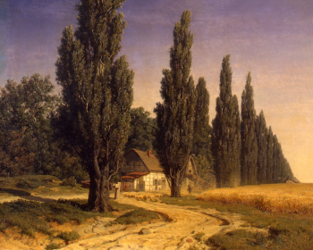 Густав Вернер Холмберг. Тополиная аллея. Холст, масло. 70,5х89,5. 1857. Художественный музей Тиканойя.