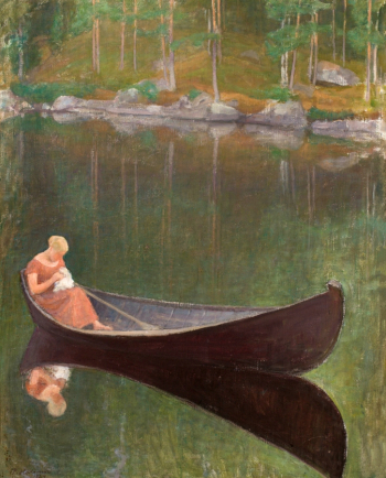 Пекка Халонен. Женщина в лодке. Холст, масло. 92х73. 1922. Атенеум (Хельсинки).