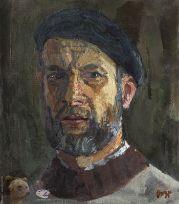 Огурцов Олег Фёдорович. Автопортрет. Холст, масло. 28х24. 1973. Собрание семьи художника.