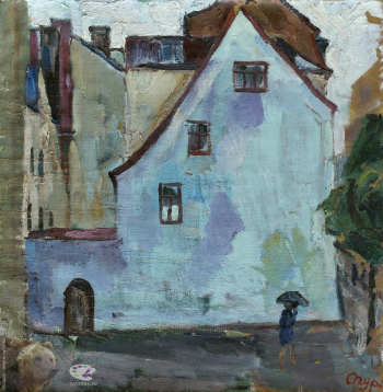 Огурцов Олег Фёдорович. В Риге. Холст, масло. 50х49. 1969. Собрание семьи художника.