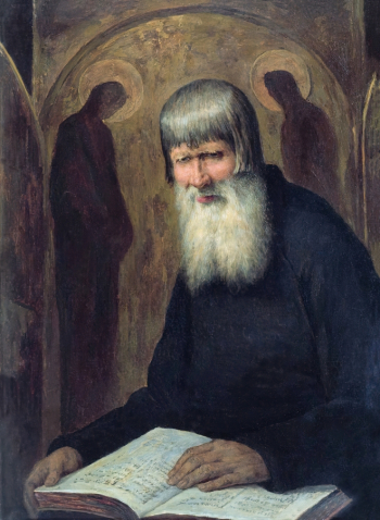 Боткин Михаил Петрович. Старовер. Доска, масло. 32х24. 1877. Государственная Третьяковская галерея.