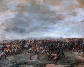 Хулио Фернанес Виллануэва. Битва при Сан-Лоренцо. Холст, масло. 1890. Национальный институт Сан-Мартин.
