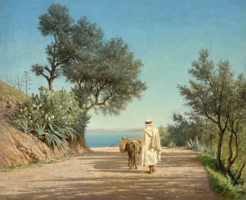 Брюллов Павел Александрович. Дорога к морю. Алжир. Холст, масло. 59х72. 1883. Государственная Третьяковская галерея.
