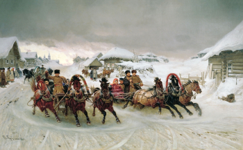 Грузинский Пётр Николаевич. Масленица. Холст, масло. 121х193. 1889. Государственный Русский музей.