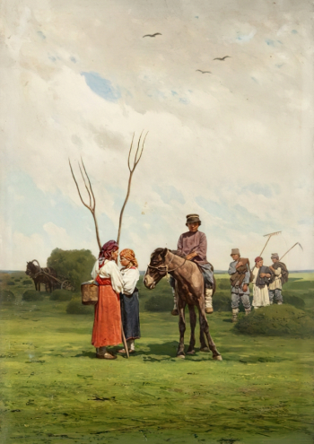 Грузинский Пётр Николаевич. Сенокос. Холст, масло. 44х31,5. 1880. Государственный Русский музей.