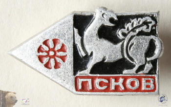 Значок `Псков`. Стилизованный лев.