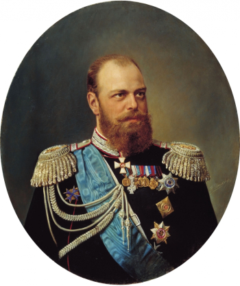Шильдер Николай Густавович. Портрет Александра III. Холст, масло. 89х74. Военно-исторический музей артиллерии, инженерных войск и войск связи.