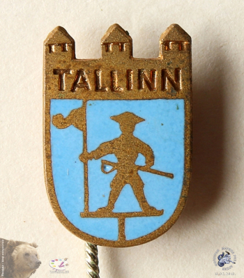 Значок `Tallinn`. Флегматичный флюгер `Старый Тоомас`.