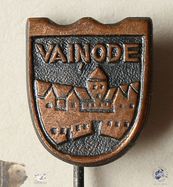 Значок `Vaiņode` (Вайнёде). Село в Латвийской ССР.