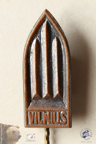 Значок `Vilnius` (Вильнюс). Стилизованный символ города.
