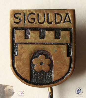 Значок `Sigulda` (Сигулда). Сигулдский замок.