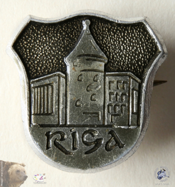 Значок `Riga`. Рижская Пороховая башня