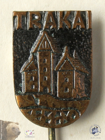 Значок `Trakai` (Тракай). Тракайский средневековый замок