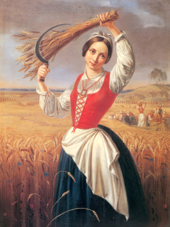 Русецкий Канут Иванович. Жнея или Жница. Холст, масло. 1844. Литовский художественный музей.
