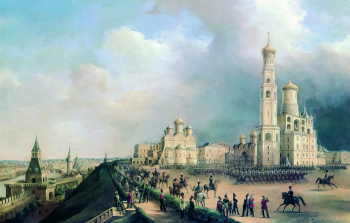 Чернецов Григорий Григорьевич. Парад в Кремле в 1839 году. Холст, масло. 48х76. 1841. Музей истории и реконструкции города Москвы.