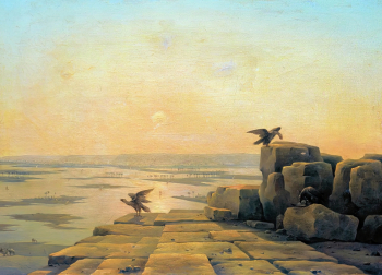 Чернецов Григорий Григорьевич. Разлив Нила. Холст, масло. 46х58. 1842. Музей В.А.Тропинина и московских художников его времени.
