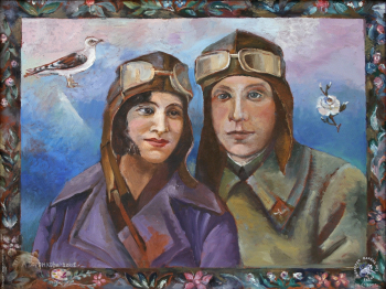 Воронкова Альбина Борисовна. Портрет папы и мамы. Холст, масло. 2002. Авторское собрание.