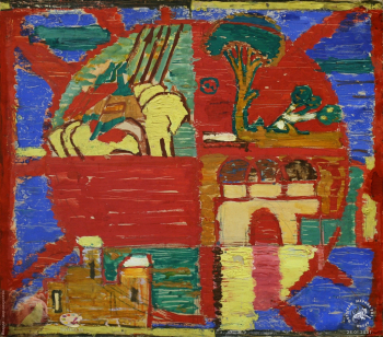 Воронкова Альбина Борисовна. Русь. Бумага, темпера. 1962. Авторское собрание.