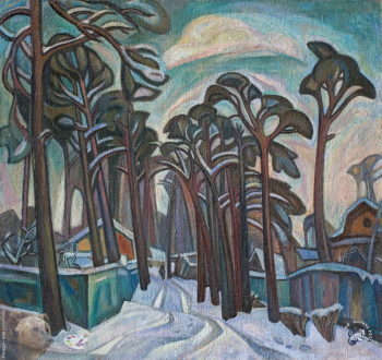 Елизарова Марианна Юсуфовна. Зимний день. Холст, масло. 90х95. 1985. Собрание семьи художницы.