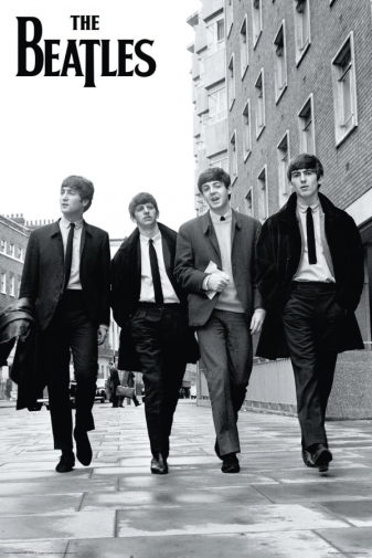 Постер на стену. Музыкальная группа Битлз (The Beatles). Неизвестный фотограф.