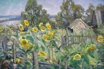 Простяков Алексей Семёнович. Август. Холст, масло. 40х60. 2000. Собрание семьи художника.