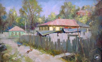 Простяков Алексей Семёнович. Нижняя Серпейка. Холст, масло. 50х80. 2000. Собрание семьи художника.