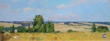 Простяков Алексей Семёнович. Окские дали. Холст, масло. 2001. Собрание семьи художника.