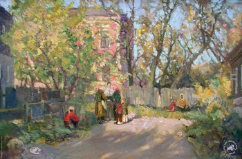 Простяков Алексей Семёнович. Осенний вечер. Холст, масло. 40х60. 1999. Собрание семьи художника.