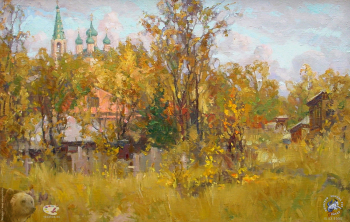 Простяков Алексей Семёнович. Осень на Серпейке. Холст, масло. 2001. Собрание семьи художника.