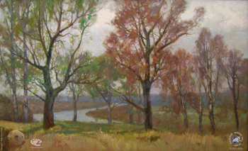 Простяков Алексей Семёнович. Поздняя осень. Холст, масло. 50х80. 2004. Собрание семьи художника.