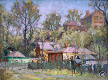 Простяков Алексей Семёнович. Серпейка. Холст, масло. 30х40. 2000. Собрание семьи художника.